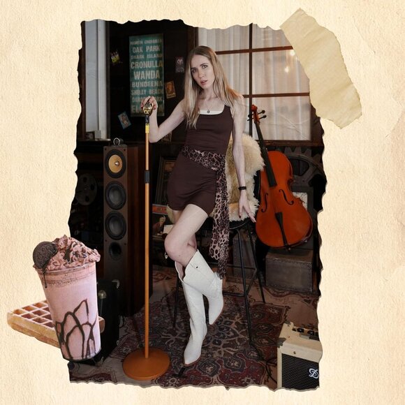 🆕Women White Faux Leather Pointed Toe Chunky Block Heel Vintage Western Boots - Picture 10 of 11